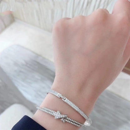 [Valéa jewellery]JEUX DE BRACELET DIAMONDS SILVER