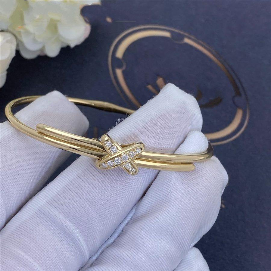 [Valéa jewellery]JEUX DE BRACELET GOLD DIAMONDS