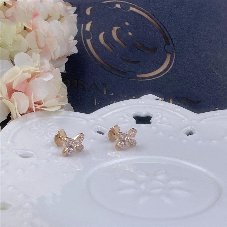 [Valéa jewellery]JEUX DE PINK GOLD DIAMOND EARRINGS