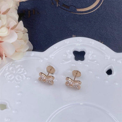 [Valéa jewellery]JEUX DE PINK GOLD DIAMOND EARRINGS