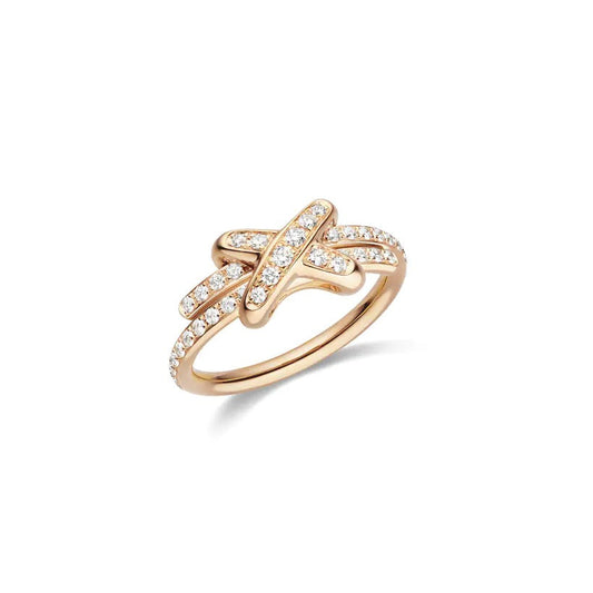 [Valéa jewellery]JEUX DE RING PINK GOLD DIAMOND