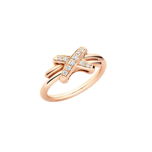 [Valéa jewellery]JEUX DE PINK GOLD DIAMOND RING