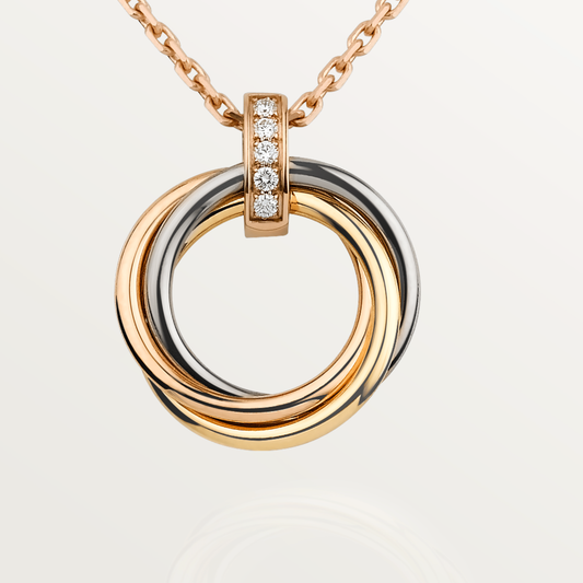 [valéa jewellery]TRINITY NECKLACE GOLD  DIAMONDS