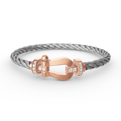 [Valéa jewellery]FORCE LARGE HORSESHOE HALF DIAMOND BRACELET ROSE GOLD