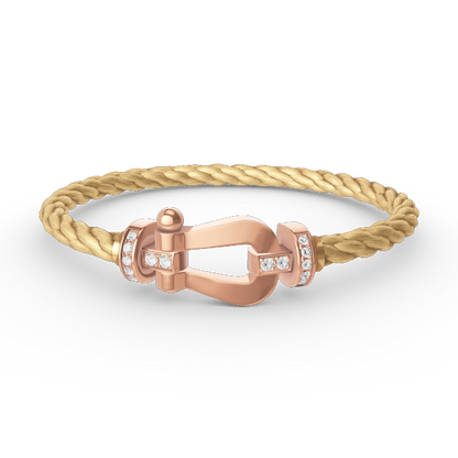 [Valéa jewellery]FORCE LARGE HORSESHOE HALF DIAMOND BRACELET ROSE GOLD