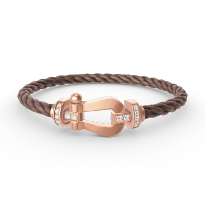 [Valéa jewellery]FORCE LARGE HORSESHOE HALF DIAMOND BRACELET ROSE GOLD