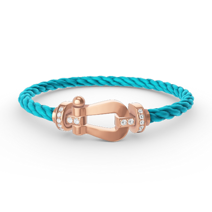 [Valéa jewellery]FORCE LARGE HORSESHOE HALF DIAMOND BRACELET ROSE GOLD