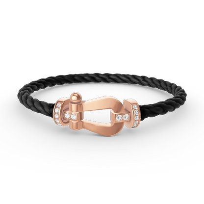 [Valéa jewellery]FORCE LARGE HORSESHOE HALF DIAMOND BRACELET ROSE GOLD