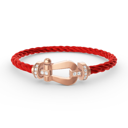 [Valéa jewellery]FORCE LARGE HORSESHOE HALF DIAMOND BRACELET ROSE GOLD