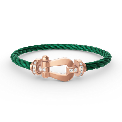 [Valéa jewellery]FORCE LARGE HORSESHOE HALF DIAMOND BRACELET ROSE GOLD