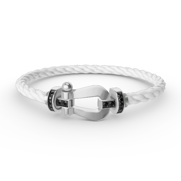 [Valéa jewellery]FORCE LARGE HORSESHOE BLACK DIAMOND BRACELET SILVER