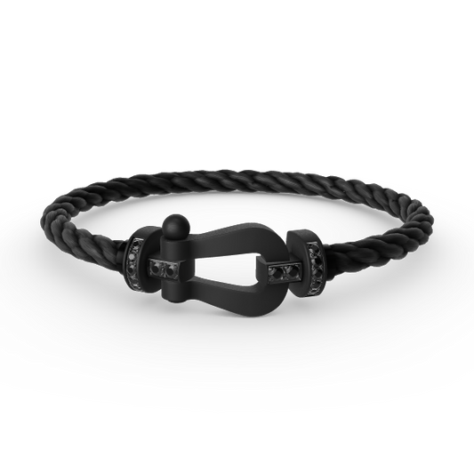 [Valéa jewellery]FORCE LARGE SERIES HORSESHOE BLACK SAMURAI BRACELET