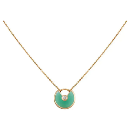 [Valéa jewellery]AMULETTE GOLD MALACHITE NECKLACE