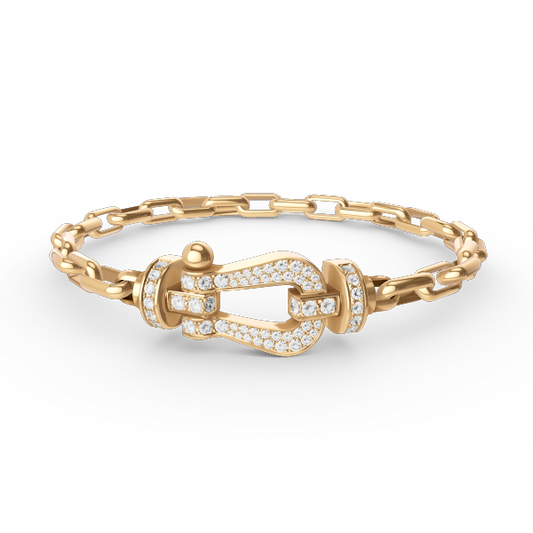 [Valéa jewellery]FORCE LARGE HORSESHOE CLASP  METAL BRACELET