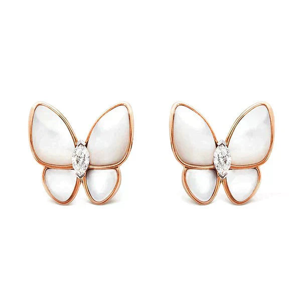 [Valéa jewellery]BUTTERFLY MOP DIAMOND EARRINGS