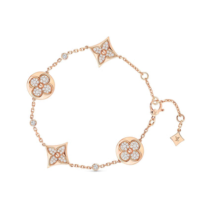 [valéa jewellery]STAR AND SUN 4 MOTIFS GOLD DIAMONDS BRACELET