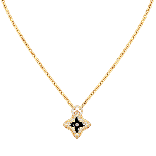 [valéa jewellery]STAR PEDANT PINK GOLD DIAMOND NECKLACE