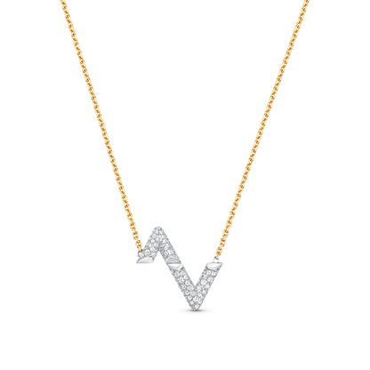 [valéa jewellery]VOLT SILVER DIAMOND PEDANT NECKLACE