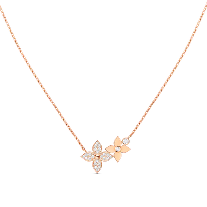 [valéa jewellery]STAR BLOSSOM NECKLACE PINK GOLD DIAMONDS