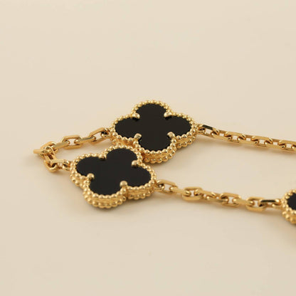 [Valéa jewellery]CLOVER  5 MOTIFS BLACK ONYX BRACELET