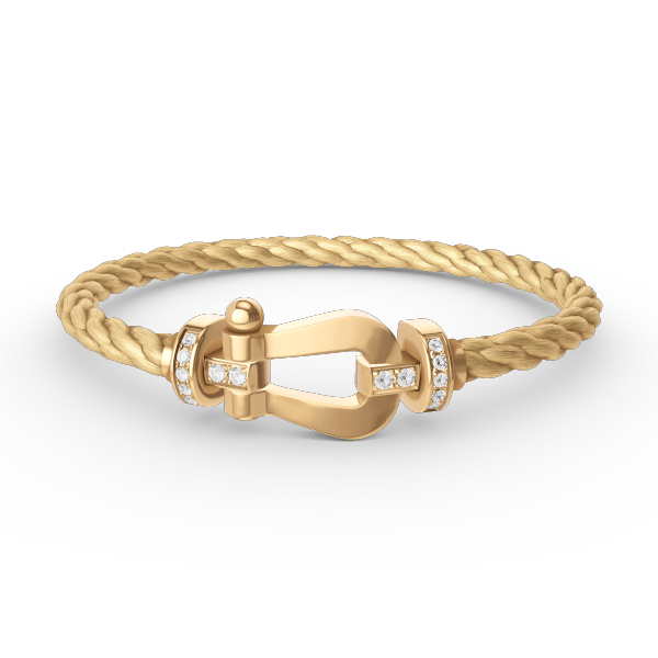 [Valéa jewellery]FORCE LARGE HORSESHOE HALF DIAMOND BRACELET GOLD