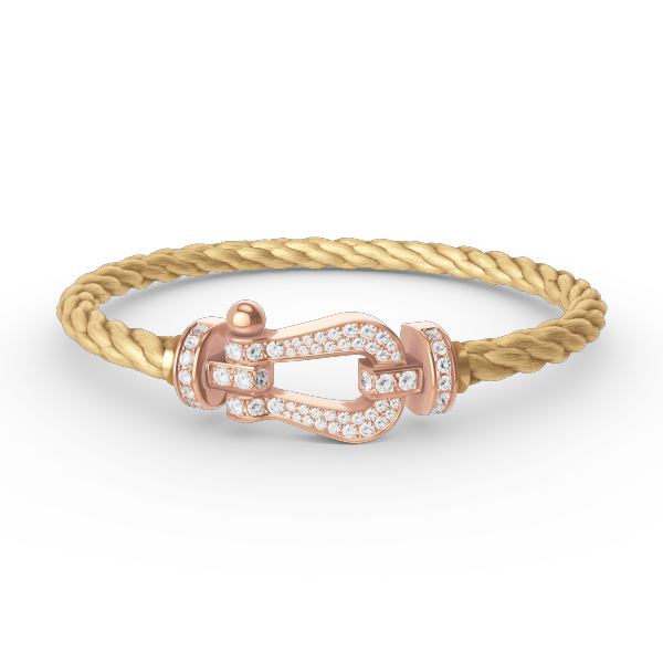 [Valéa jewellery]FORCE LARGE HORSESHOE FULL DIAMOND BRACELET ROSE GOLD