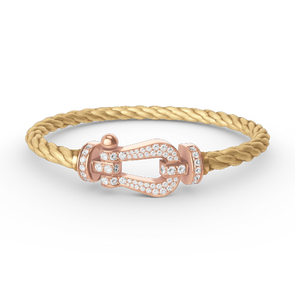 [Valéa jewellery]FORCE LARGE HORSESHOE FULL DIAMOND BRACELET ROSE GOLD