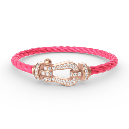 [Valéa jewellery]FORCE LARGE HORSESHOE FULL DIAMOND BRACELET ROSE GOLD