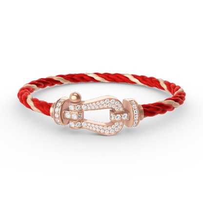 [Valéa jewellery]FORCE LARGE HORSESHOE FULL DIAMOND BRACELET ROSE GOLD