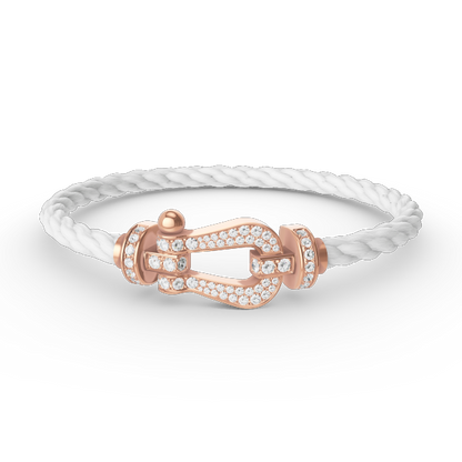 [Valéa jewellery]FORCE LARGE HORSESHOE FULL DIAMOND BRACELET ROSE GOLD