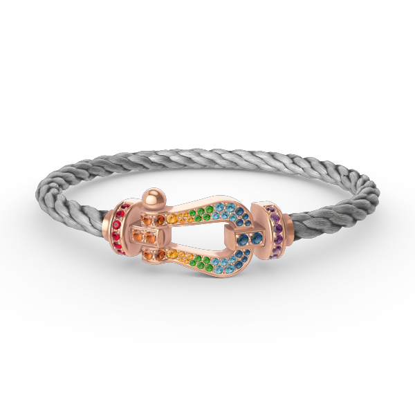 [Valéa jewellery]FORCE LARGE HORSESHOE  COLORED DIAMOND BRACELET ROSE GOLD