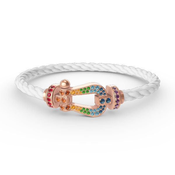 [Valéa jewellery]FORCE LARGE HORSESHOE  COLORED DIAMOND BRACELET ROSE GOLD