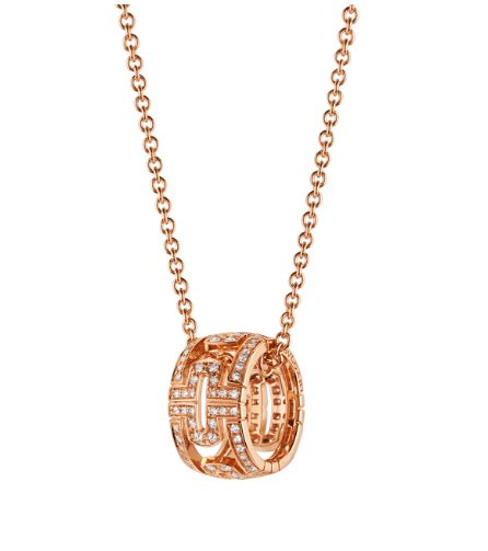 [Valéa jewellery]PARENTESI NECKLACE PINK GOLD DIAMOND