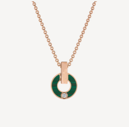 [Valéa jewellery]GARI NECKLACE PINK GOLD MALACHITE