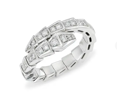 [valéa jewellery]SERPENTI RING SILVER DIAMOND PAVED 4MM