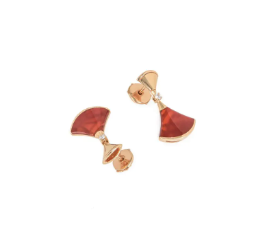 [Valéa jewellery]DREAM Carnelian PINK GOLD EARRINGS