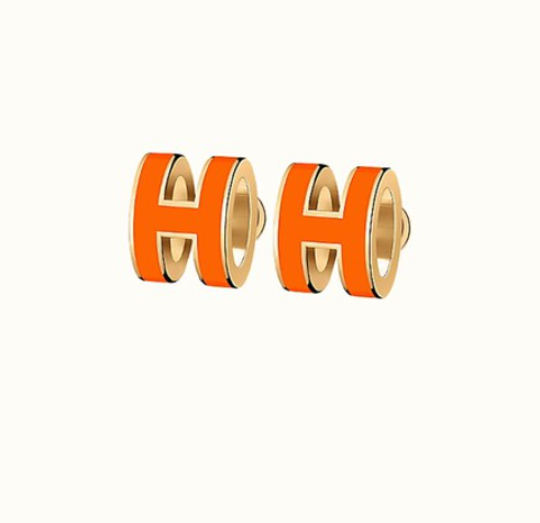 [Valéa jewellery]MINI POP H EARRINGS ORANGE