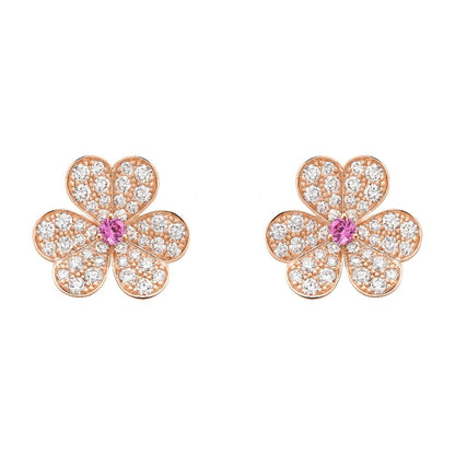 [Valéa jewellery]FRIVOLE PINK GOLD FLOWER DIAMOND EARRINGS