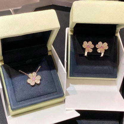 [Valéa jewellery]FRIVOLE PINK GOLD FLOWER DIAMOND EARRINGS