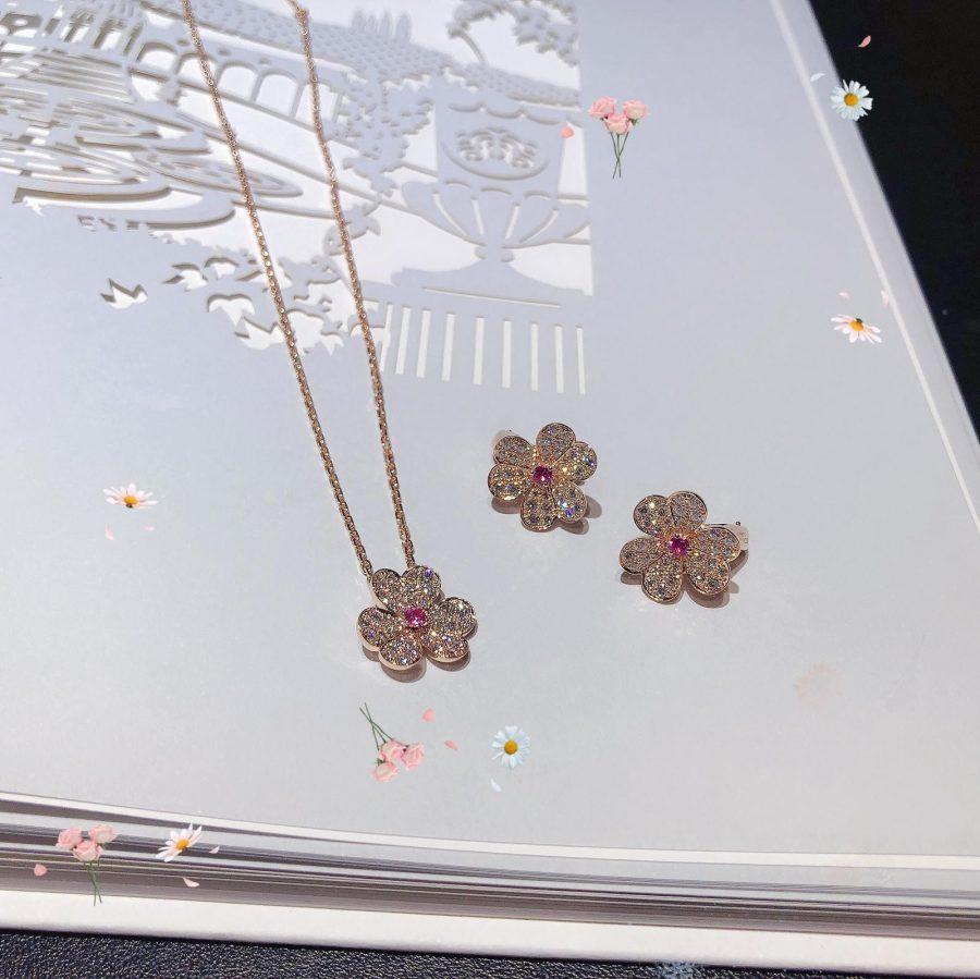 [Valéa jewellery]FRIVOLE ROSE GOLD FLOWER DIAMOND NECKLACE