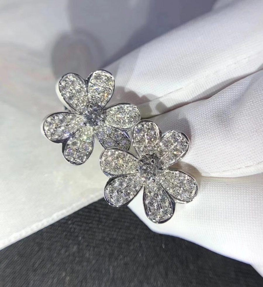 [Valéa jewellery]FRIVOLE SILVER FLOWER DIAMOND EARRINGS