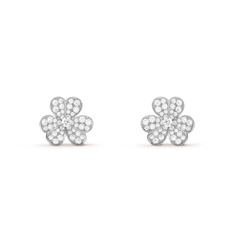 [Valéa jewellery]FRIVOLE SILVER FLOWER DIAMOND EARRINGS