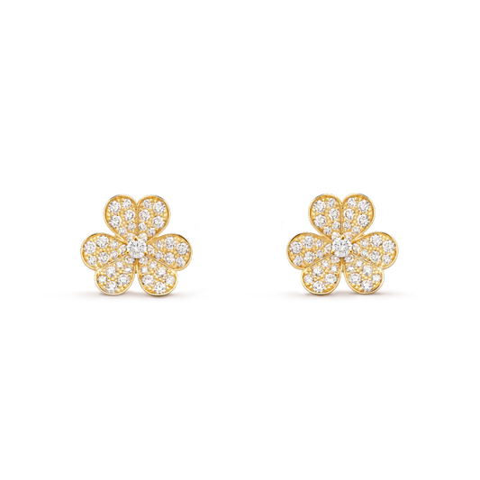 [Valéa jewellery]FRIVOLE GOLD FLOWER DIAMOND EARRINGS