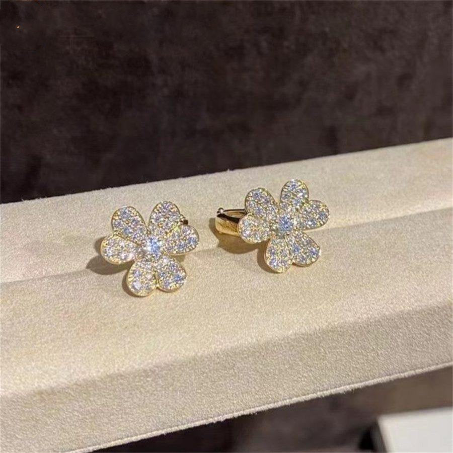 [Valéa jewellery]FRIVOLE GOLD FLOWER DIAMOND EARRINGS