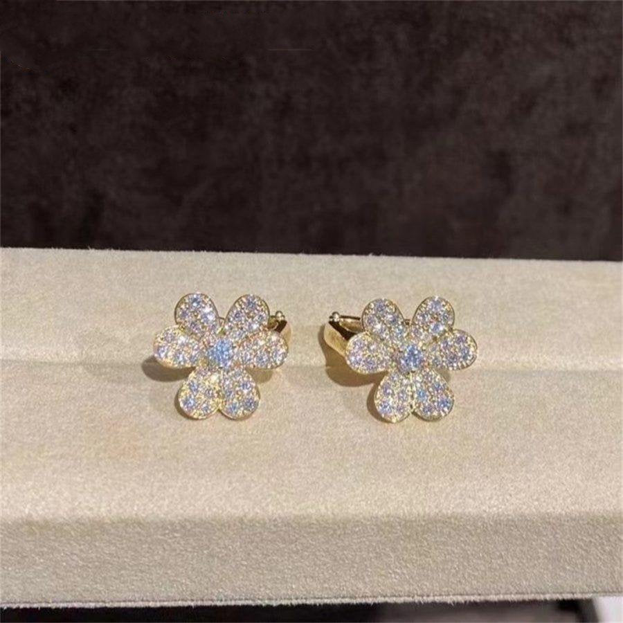 [Valéa jewellery]FRIVOLE GOLD FLOWER DIAMOND EARRINGS