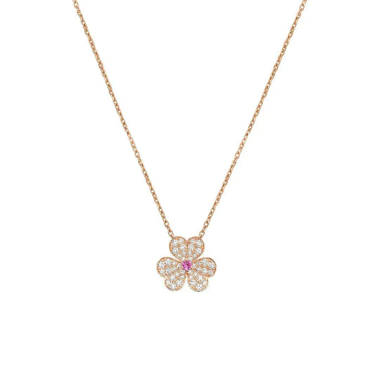 [Valéa jewellery]FRIVOLE ROSE GOLD FLOWER DIAMOND NECKLACE