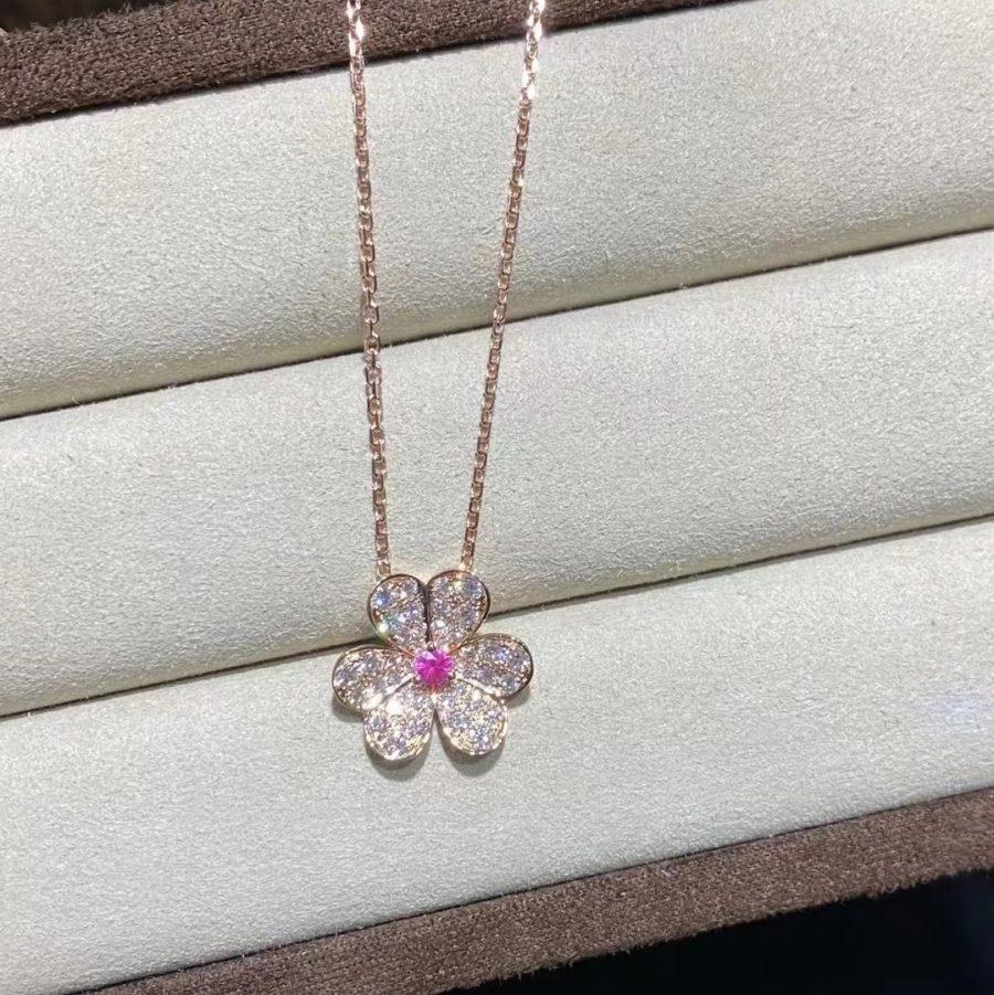 [Valéa jewellery]FRIVOLE ROSE GOLD FLOWER DIAMOND NECKLACE