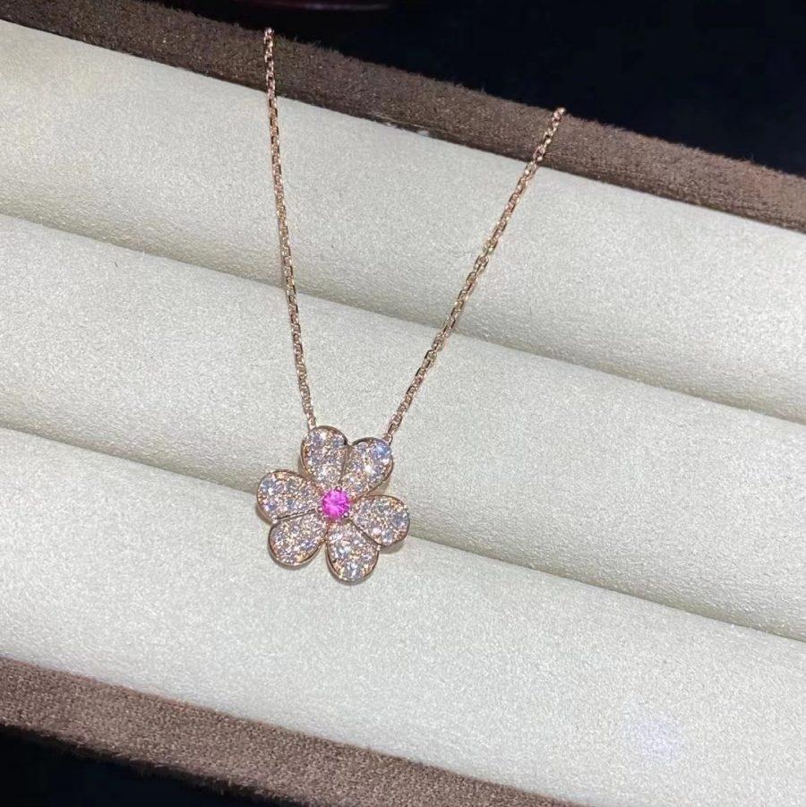 [Valéa jewellery]FRIVOLE ROSE GOLD FLOWER DIAMOND NECKLACE