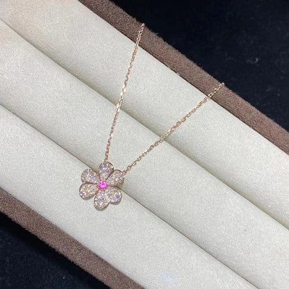 [Valéa jewellery]FRIVOLE ROSE GOLD FLOWER DIAMOND NECKLACE