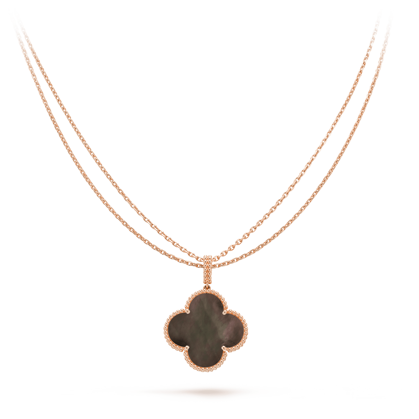 [Valéa jewellery]CLOVER 25MM GOLD DARK MOP BIG CLOVER NECKLACE